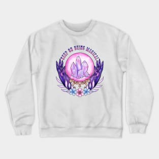 Magical crystal ball design with witchy hands Crewneck Sweatshirt